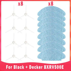 Compatible For Black + Decker BXRV500E Robot Vacuums Spin Edge Side Brush Mop Cloths Rag Spare Part Replacement Accessory