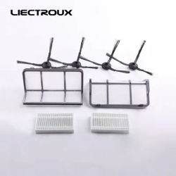 (For Q7000 Q8000) Spare Parts for LIECTROUX Robot vacuum cleaner,Side Brushx 4pc +Primary Filter x 2pc + HEPA Filter x 2pc