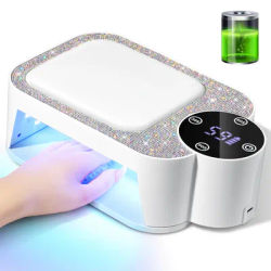 Professional UV LED Nail Lamp with Hand Pillow Cordless 45LEDs Rechargeable Nail Dryer for Gel Polish Curing Lamp Manicure Tool