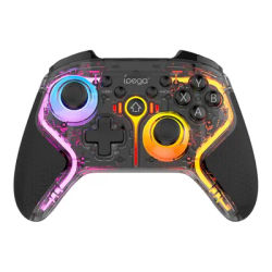 IPEGA PG-9666 RGB Wireless Game Controller for Switch PS3/PS4 Android iOS PC Dual Motor Vibration Turbo Bluetooth Gamepad
