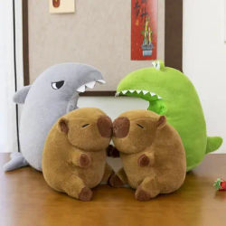 New Crocodile Capibala Plush Toy Simulation Capybara Anime Fluffty Toy Cute Animals Stuffed Pillow Doll Kids Birthday Gifts Toy