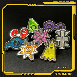 New Digital Baby Sacred Plan Evolution Badge Metal Brooch Taiyi Battle Tyrannosaurus Animation Anime In Stock