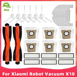 Compatible For Xiaomi Robot Vacuum X10 / B102GL Roller Side Brush Filter Mop Cloths Rag Dust Bag Spare Part Accessory