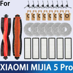 For XIAOMI MIJIA Robotic Vacuum Cleaner 5 pro Accessories Main Brush Edge Cleaning Brush Dust Bag Filter And Replacement Rag
