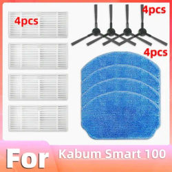 For Kabum Smart 100 Robot Vacuum Cleaner Replacement Parts Side Brush Mop Pad HEPA Filter Spare Parts Accessories