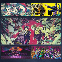 Tapis de souris HD J-Jojo B-Bizarre A-Adventure, 900 × 400mm, tapis de souris Xxl, accessoires de bureau, tapis de clavier, bureau d'ordinateur