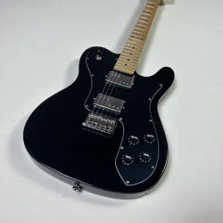 Guitare électrique noire TL de haute qualité, matériel nickel-chrome, micro double face haut de gamme