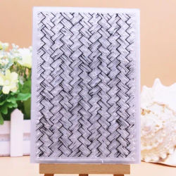 Alinacutle timbres clairs Texture en osier fond Scrapbooking carte Album papier artisanat caoutchouc Transparent silicone tampon clair