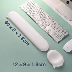Chat bulle Silicone poignet tapis tapis de souris clavier main poignet tapis paume Pad poignet blanc femme poignet Protection repos Pad