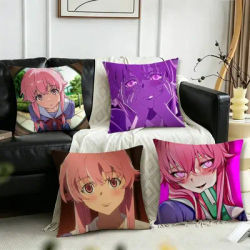Anime Y-Yandere G-Gasai Yuno Pillow Case for Sofa Living Room Home office Decor Protective Cover