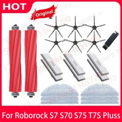 Roborock S7 S70 S7Max T7S Plus Main Side Brush Mops Cloths HEPA Filter Kit Robotic Vacuum Cleaner Accessories