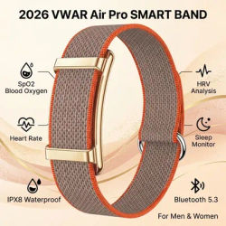Nouveau bracelet intelligent Air Pro 2026, moniteur d'oxygène sanguin, fréquence cardiaque, HRV, sommeil 24h/24, tracker de forme physique, ultra-fin, sans écran.