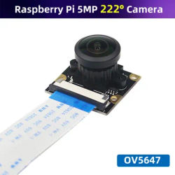 Caméra Fish Eye résistante pour Raspberry Pi 4 modèle B 3B + 3B, objectif réglable, grand angle, focale technique, OV5647, 222