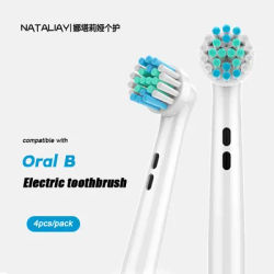 Têtes de brosse à dents électriques Oral B, 4 pièces/paquet, stérilisation UV, brosse à poils souples Dupont à haute densité