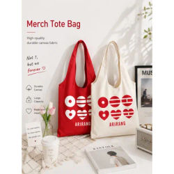 Sacs fourre-tout B-Ts Arirang de style minimaliste coréen 13/Ts Festa, sac fourre-tout décontracté à double impression B-Ts Arirang à ouverture supérieure, idéal pour un usage quotidien militaire, cadeau de Noël ou d'anniversaire