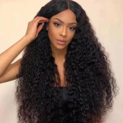 Deep Wave 13x4 Pre Plucked Human Hair Wig With Baby Hair 13x6 HD Lace Frontal Wigs Curly Brazilian 40 Inch 250 % 5x5 Glueless Ready to Go Lace Human Hair Wig For Women