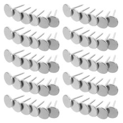 50Pcs Iron Flat Decorative Tacks Vintage Retro Design Upholstery Nails for Wood Vinyl Carpet Furniture Wall Aesthetic Hardware