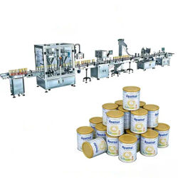 Custom Automatic Dry Baby Skimmed Milk Powder Filling Canning Line Whey Protein Coffee Powder Filling Machine Production Line