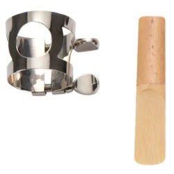 Y409A – embout de clarinette plat en plastique noir B et pince à capuchon, Instruments à vent en bois