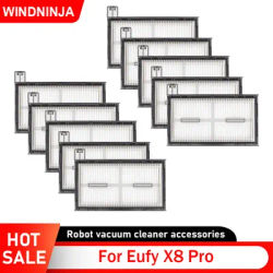 Washable HEPA Filter For Eufy X8 Pro Robotic Vacuum Attachments Reusable Filter Replacement Parts Dust Filter Mesh Accessories