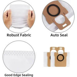 B98A 15PCS Dust Bags for Robot Vacuum H50 Pro OV42GL Replacement Accessories Spare Parts