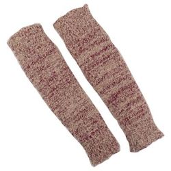 Magenta Steps,'Handcrafted Grey and Magenta Baby Alpaca Blend Leg Warmers'