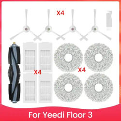 ●DT95 For Floor 3 Station Robot Vacuum Cleaner Replacement Parts Accessories Main Side Brush Mop Cloth