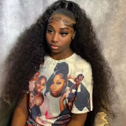 Natural Black Deep Wave Human Hair 13x6 HD Transparent Lace Front Wig 7x6 Brazilian Remy Human Hair Pre Plucked Baby Hair Glueless Wear And Go 200% Density Soft Bouncy Minimal Shed No Tangle Beginner Friendly For Women 40 46 Inch