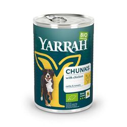 24x405g Chicken Chunks with Nettle & Tomato in Sauce Yarrah Wet Dog Food