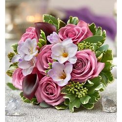 1-800-Flowers Flower Delivery Purple Elegance Rose & Mini Calla Lily Bouquet Petite