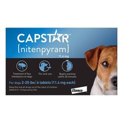 Capstar For Small Dog 11mg 2-25 Lbs Blue 6 Tablet