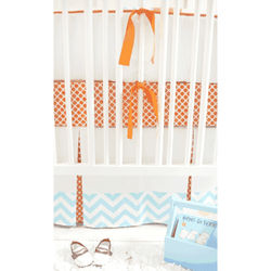 New Arrivals Orange Crush 4 Piece Crib Bedding Set
