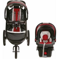 Graco FastAction Fold Jogger Click Connect Travel System - Chili Red