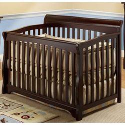 SB2 Florence 2 Piece Nursery Set in Espresso - Crib & Princeton 3 Drawer Dresser