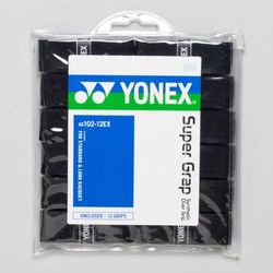 Yonex Super Grap Overgrip 12 Pack Tennis Overgrips Black
