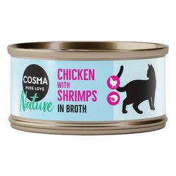 24x70g Chicken Breast & Shrimps Cosma Nature Wet Cat Food