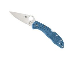 Spyderco Delica4 Lightweight Blue FRN Handle Flat Ground FE Blade Fold Knife C11FPBL