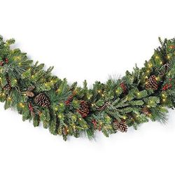 Christmas Cheer Cordless Garland - 12ft. - Frontgate - Outdoor Christmas Decorations