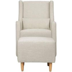 Babyletto Toco Swivel Glider & Ottoman - Linen White