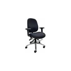24 Hour Multi-Shift Black Fabric Ergonomic Chair w/Adjustable Sliding Seat Depth - 400 lb