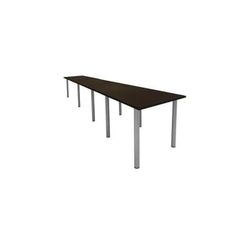16' x 4' Standing Height Conference Table w/Round Post Legs