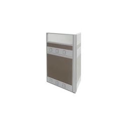 Premium 2-1/4" Thick Double Raceway Office Panels - 24"W x 48"H Glass Window Office Panel