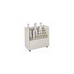 29"W Mobile Roll File w/ 50 Tubes