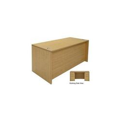 Maple Rectangular Managers Desk w/6 Drawers