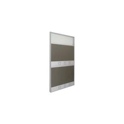 36"W x 67"H Double Raceway Office Panel w/Glass Window