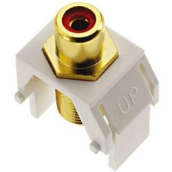 OnQ Keystone Red RCA To F-Connector, White