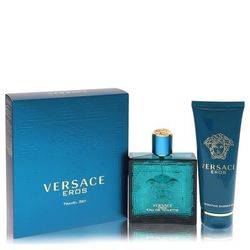 Versace Eros For Men By Versace Gift Set - 3.4 Oz Eau De Toilette Spray + 3.4 Oz Shower Gel