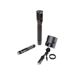Nightstick Duty Size Dual-Light Rechargeable 650 Lumen Metal LED Flashlight DC Charger Battery Black NSR-9944XLDC