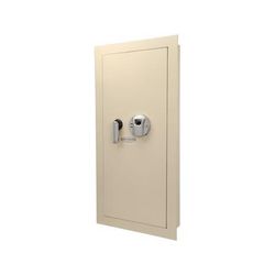 Barska Large Biometric Wall Safe30x13.6x3.5inCream AX12408
