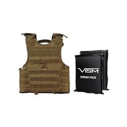 NcSTAR Expert Plate Carrier Vest w/Two 8x10in Rectangle Cut Soft Ballistic Panels Tan Extra Small - Small BSCVPCVXC2963T-A